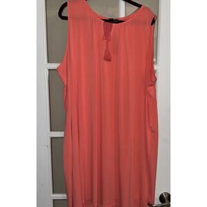 New Directions Curvy Coral Orange Tassels Dress Women 3X